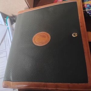 Dooney & Bourke Green and Brown Leather Briefcase
